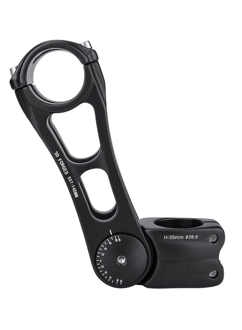 Bike Stem Riser for Handlebar, 90 mm 110 mm 145 mm Adjustable M T B Stem 70 Degree, Suitable for Bicycle, M T B, Road Bike, Cycling