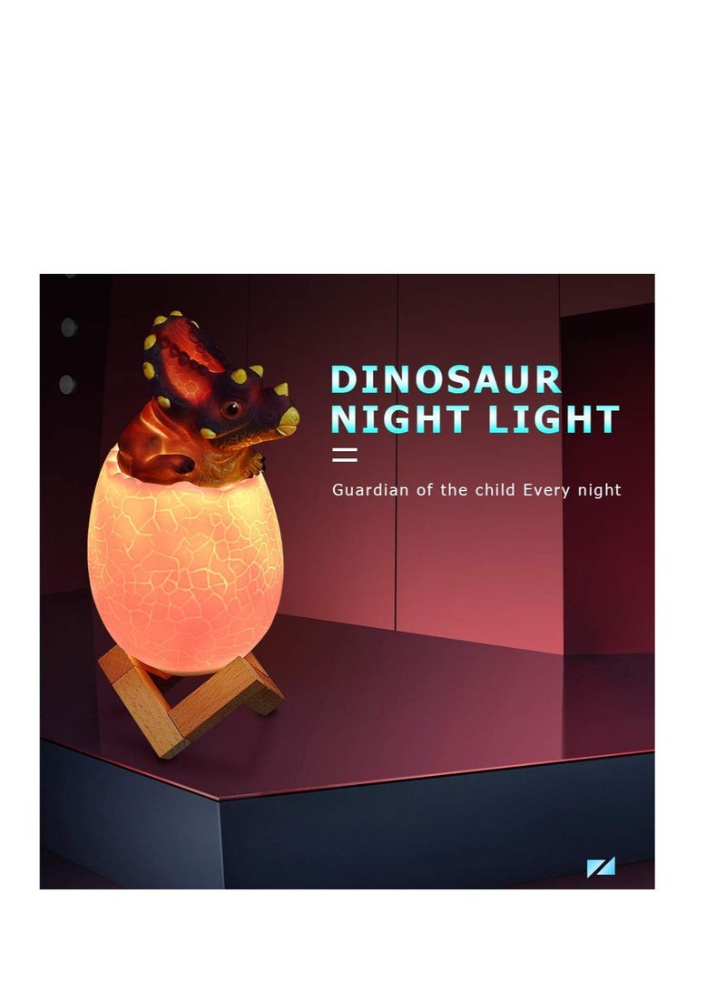 3D Dinosaur Night Light for Kids, Night Light with Remote Control 16 Color Changing, Toy Festival Gifts, Birthday Gift for Boys Girls (Triceratops)