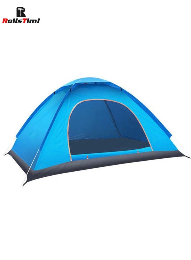 Portable Automatic Pop Up Outdoor Camping Tent For 3 To 4 People Blue