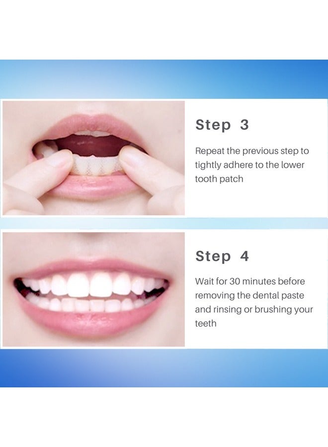 5D White Teeth Whitening Strips, Oral Hygiene Care Strip for false Teeth Dental Bleaching System Gel （7 Sets）