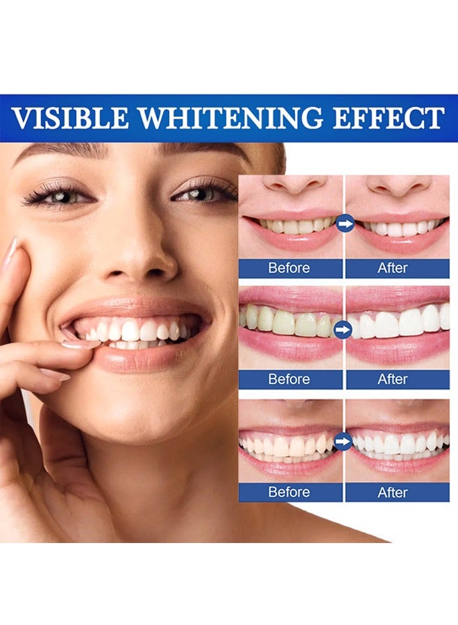 5D White Teeth Whitening Strips, Oral Hygiene Care Strip for false Teeth Dental Bleaching System Gel （7 Sets）