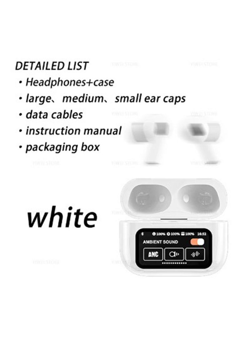 BSNL WISME Touch Screen ANC Wireless Headset TWS Noise Cancelling Earbud Bluetooth Headphone 5.3 Support APP Long Battery Life