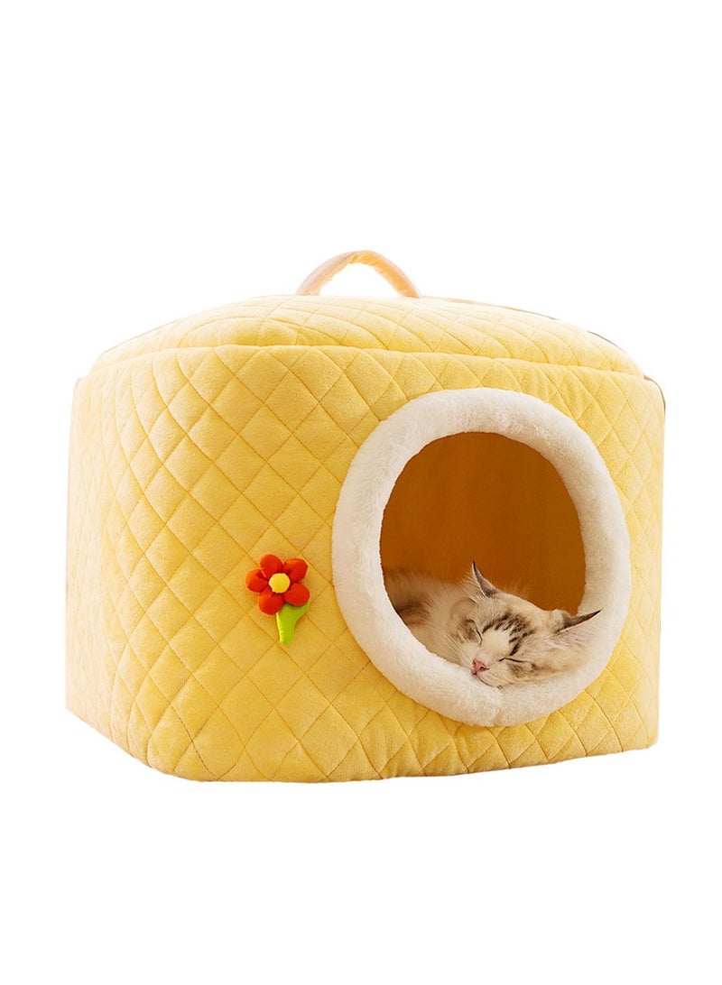Cat Kennel Is Fully Enclosed, Detachable and Washable, Sleeping Kennel, Universal in All Seasons, Cat Bed/Dog Bed, Warm Cat House in Winter, Pet Nest