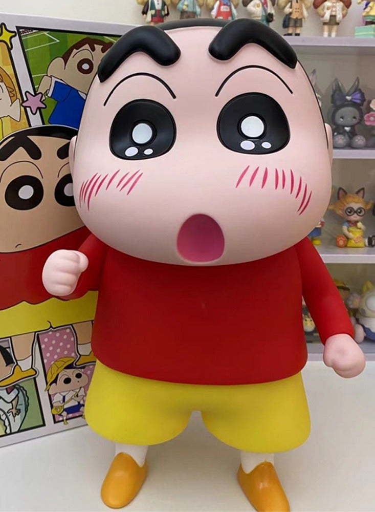 Crayon Shin-chan Toy Nohara Shinnosuke Anime Figure Cartoon Cute Desktop Ornament Doll Birthday Gift 42CM