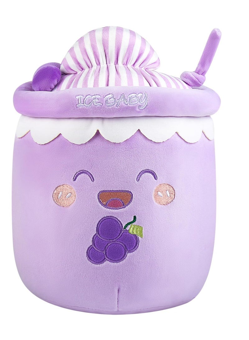 Bubble Tea Plushi BoBa Plushie, Stuffed Animal Pillow, Kawaii Boba Plush Soft Pillow Stuffed Toy, Fluffy Toy Pillow Milk Tea Cushion, Suitable Children's Toy Birthday Gift