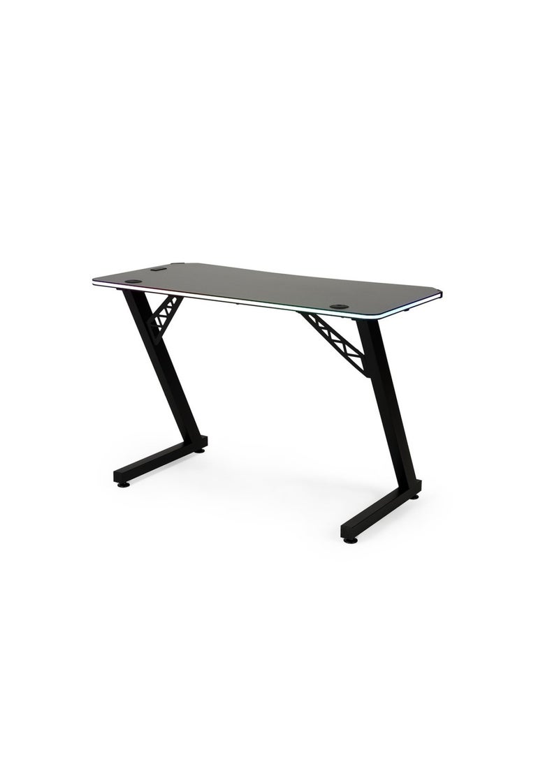 VARESE GAMING DESK WITH RGB LIGHT - BLACK