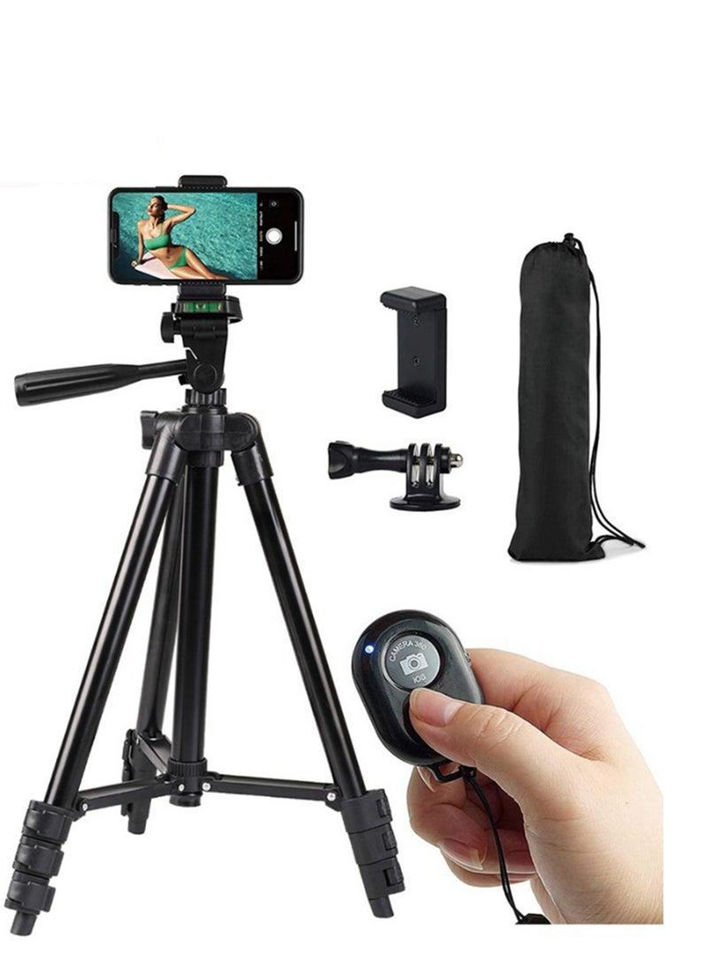 360° Flexible Extendable Tripod  for iPhone and Camera Remote, Universal Phone Holder with Carry Bag