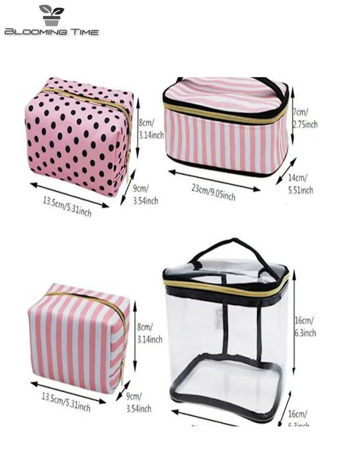 A Set Of 4 Cosmetic Storage Bags, Waterproof, Large Capacity, Sub-Packed