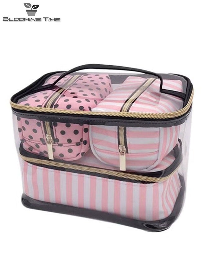 A Set Of 4 Cosmetic Storage Bags, Waterproof, Large Capacity, Sub-Packed