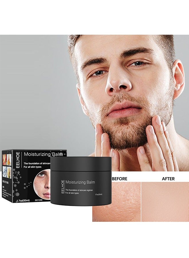 Moisturizing Balm，Men's Moisturizing Face Cream 50ml,Refreshing and Moisturizing,Shrinking Pores,Reducing Skin Relaxation,Suitable for All Skin Types