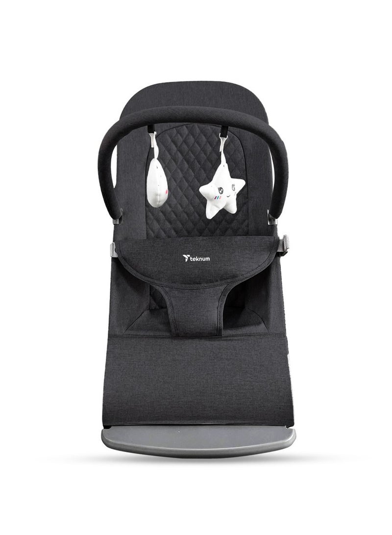 3 - Stage Baby Bouncer/ Recliner Seat - Black