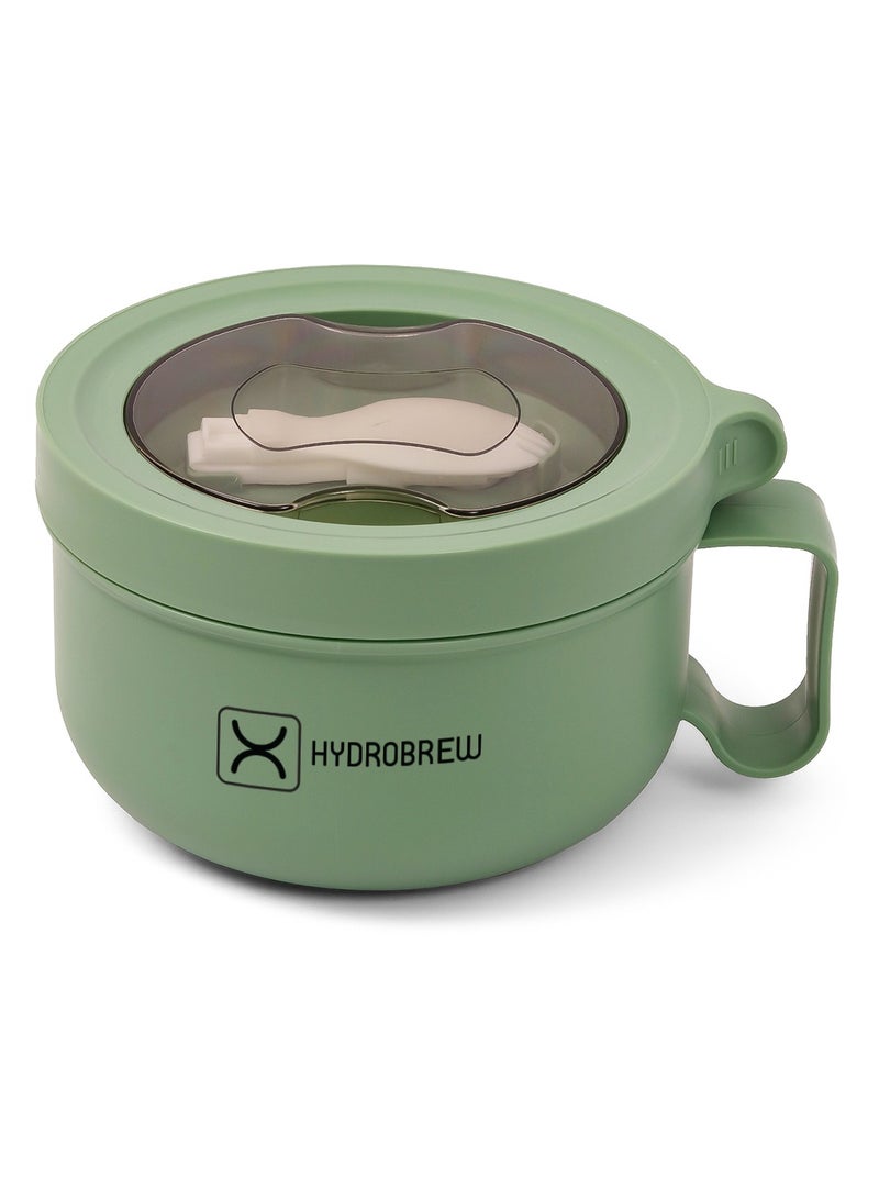 HYDROBREW Lunch Box with Folding Spoon - Green