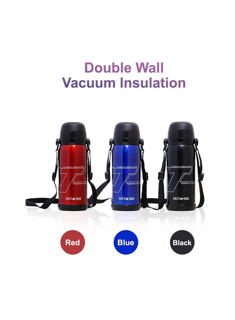 Double Wall Insulated School Water Bottle - Blue, 800 ML