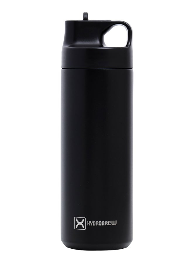 Double Wall Insulated Sports Water Bottle, Black, 550 ML