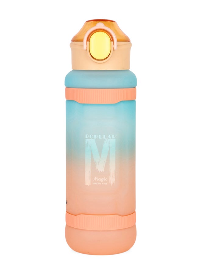 Water Bottle With Straw 1000 ML - Orange