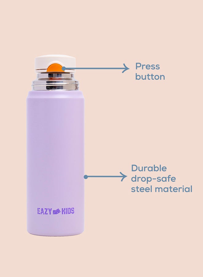 Double Wall Insulated Sports Water Bottle - Purple, 450 Ml