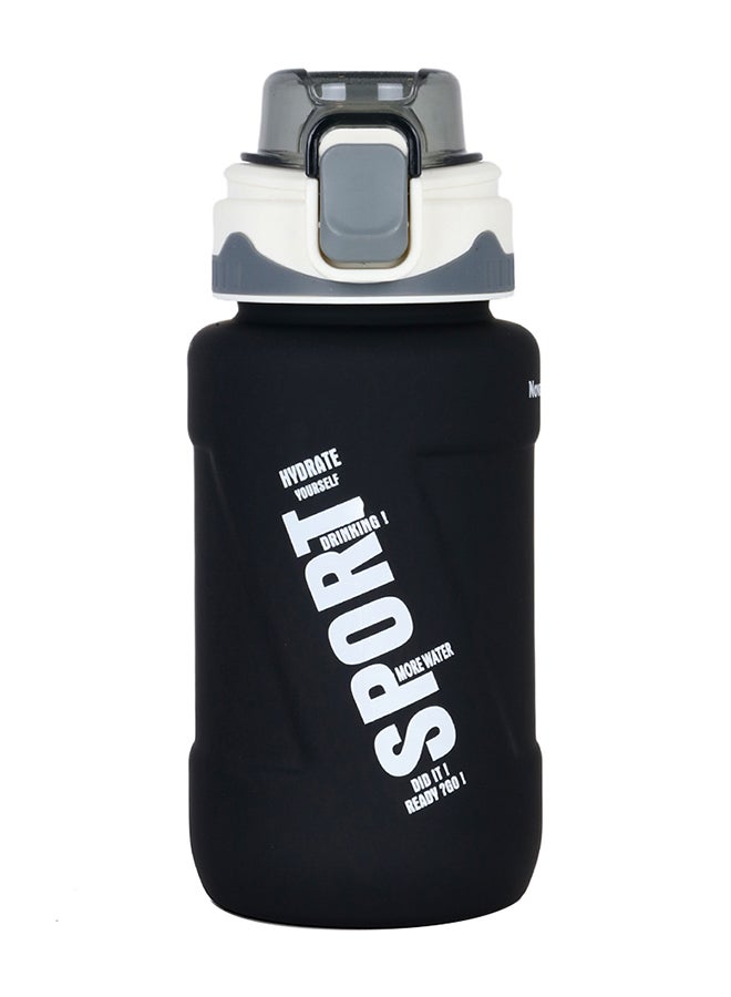 Water Bottle With Straw 550 ML - Black
