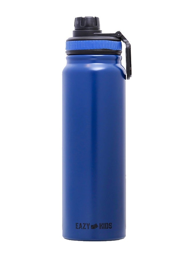 Double Wall Insulated Tracking Water Bottle - Blue, 800 ML