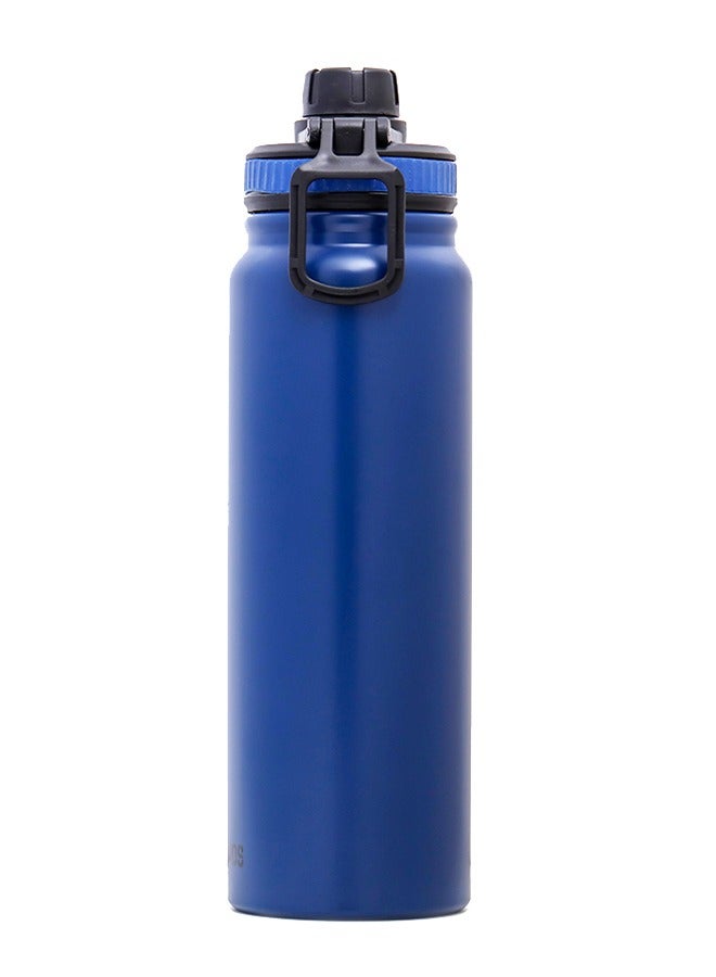 Double Wall Insulated Tracking Water Bottle - Blue, 800 ML