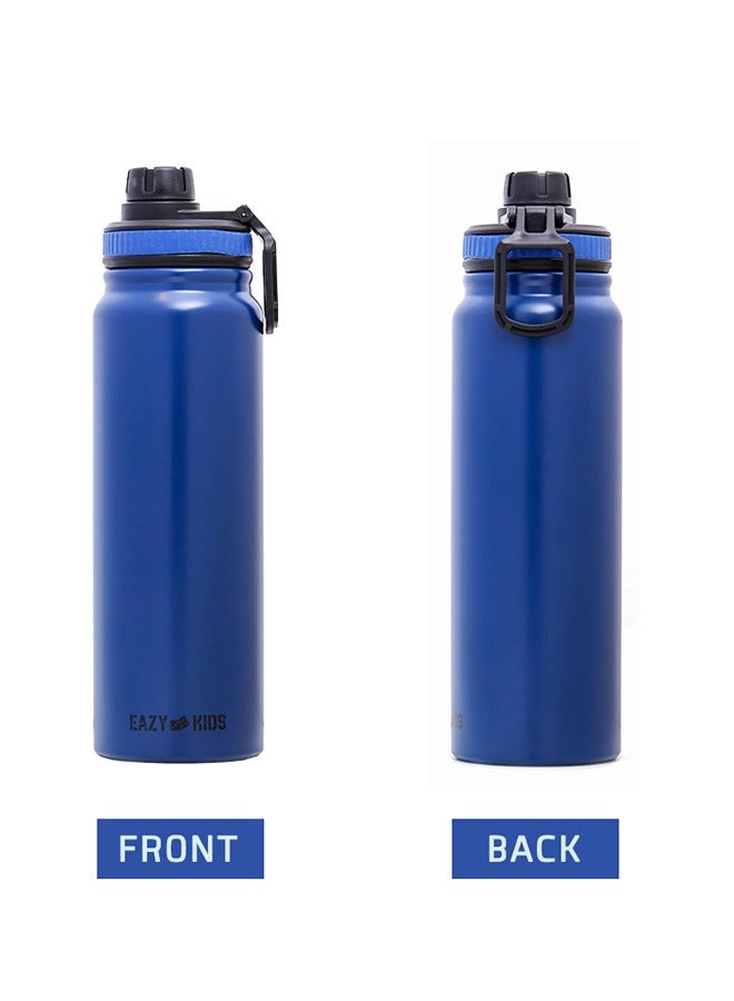 Double Wall Insulated Tracking Water Bottle - Blue, 800 ML