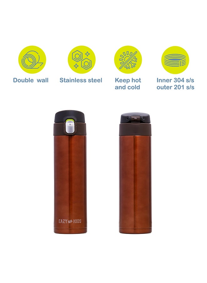 Double Wall Insulated Travel Water Bottle - Antique Copper, 500 Ml