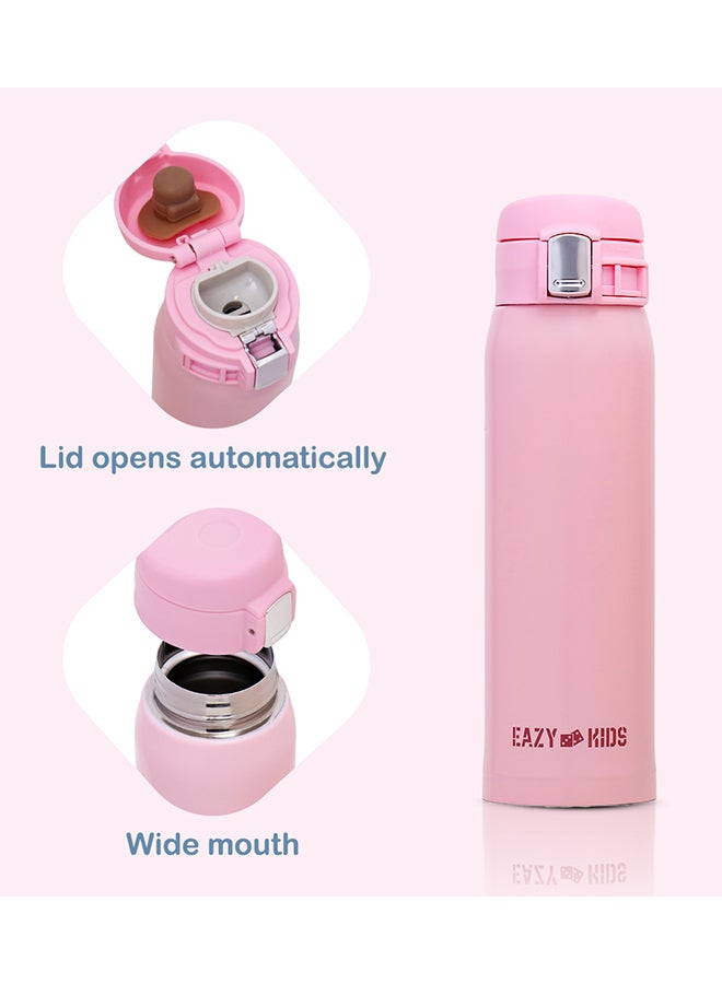 Double Wall Insulated Travel Water Bottle - Pink, 500 ML