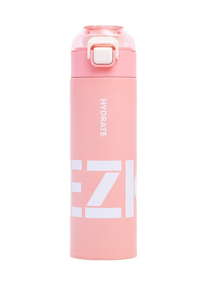 Double Wall Insulated Travel Water Bottle - Pink, 550 ML