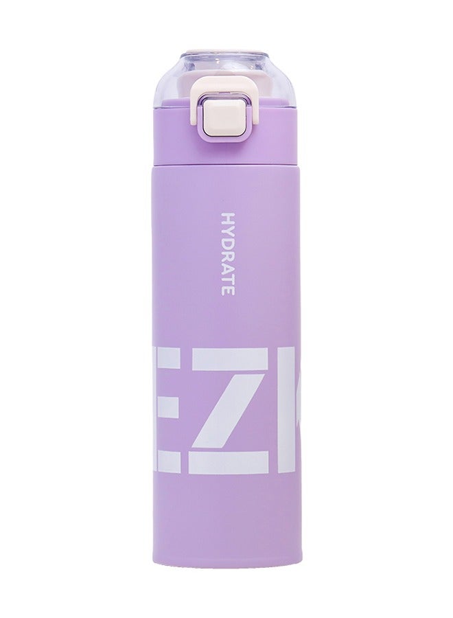 Double Wall Insulated Travel Water Bottle - Purple, 550 ML