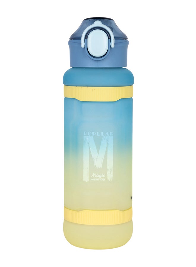 Water Bottle With Straw 1000 ML - Blue