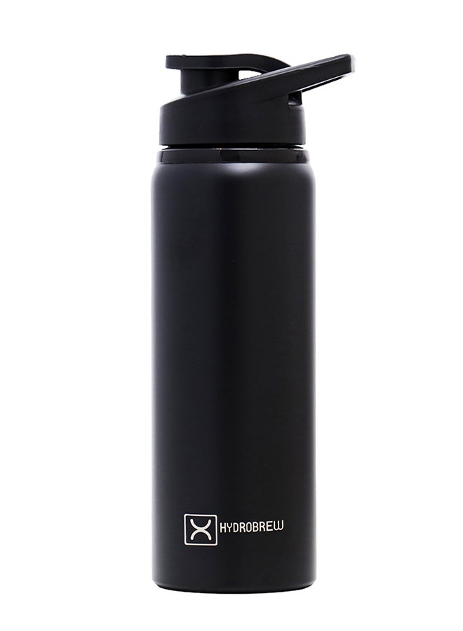 Stainless Steel Sports Water Bottle, Black, 700 ML