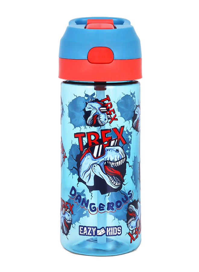 Tritan Water Bottle With Spray Dinosaur Blue, 420Ml