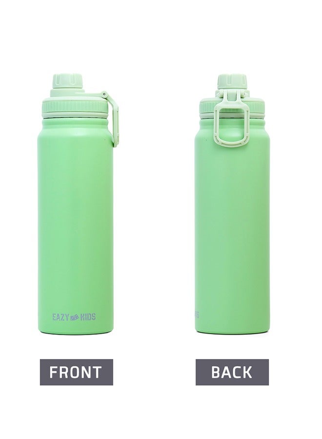 Double Wall Insulated Tracking Water Bottle - Green, 800 ML