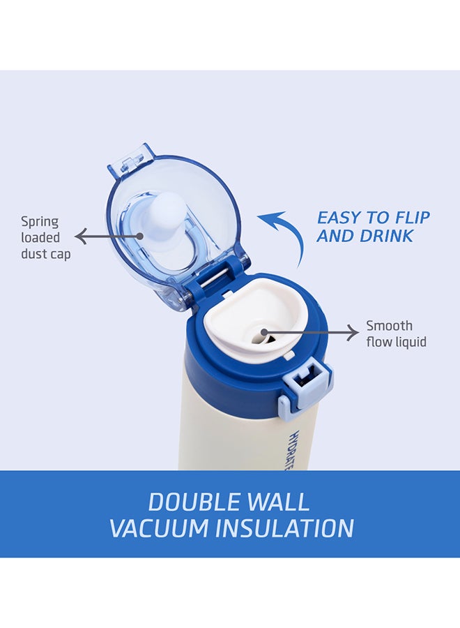 Double Wall Insulated Travel Water Bottle - Blue, 550 ML