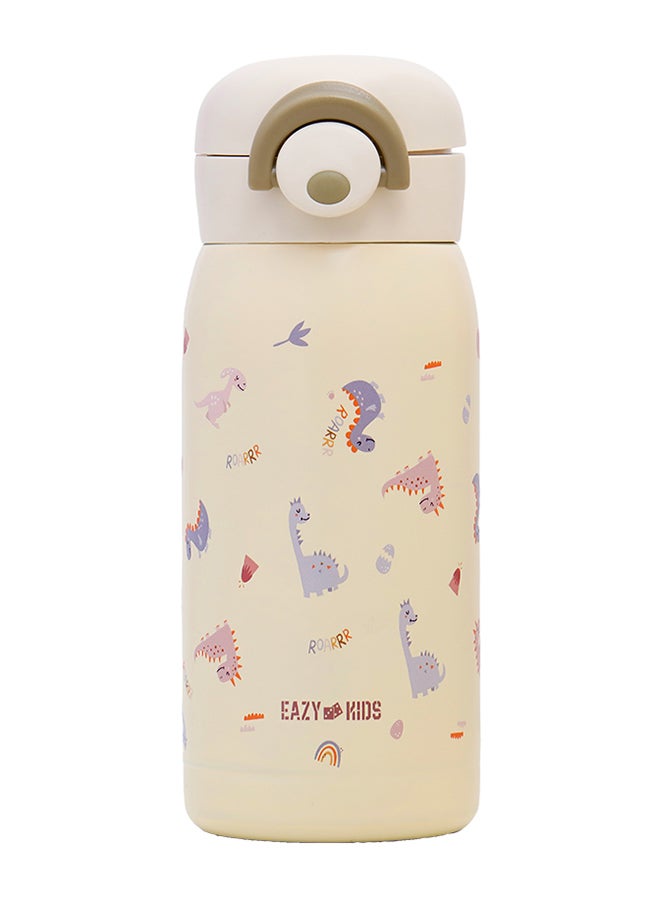 Double Wall Insulated School Water Bottle, Ivory, 350 ML