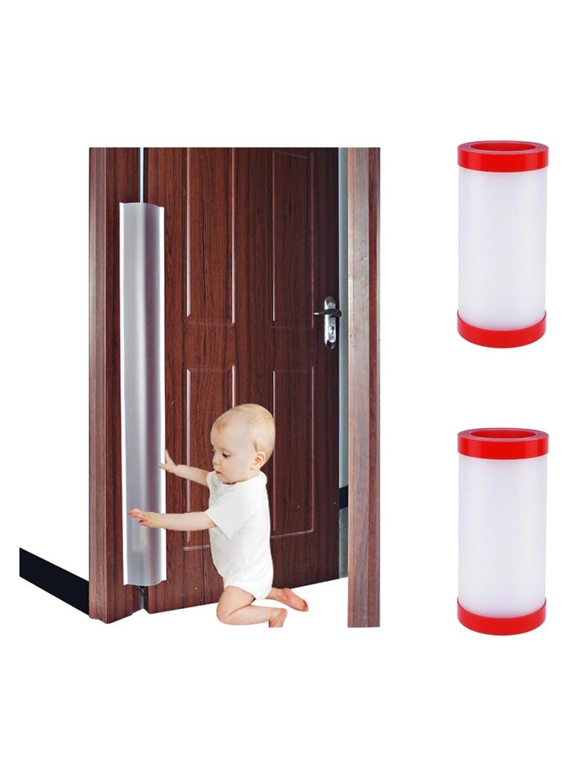 2 PCS Door Jam Shield Finger Pinch Guard for Baby Proofing, Kids, Hinge Cover Pinch Guard for 90 & 180 Degree Doors Frame & Baby Gate. 47.2*6.7in