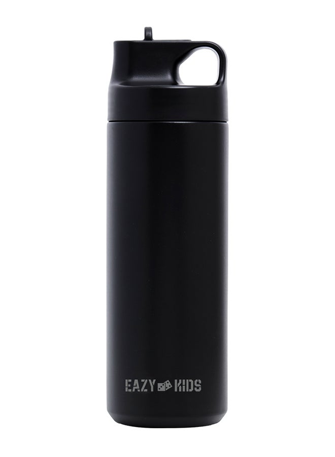 Eazy Kids Double Wall Insulated Sports Water Bottle - Black, 550ml