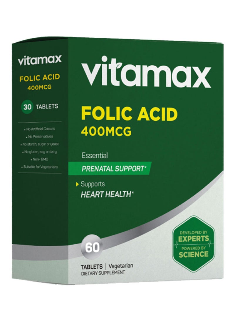 Folic Acid 400 Mcg Tablets 60'S