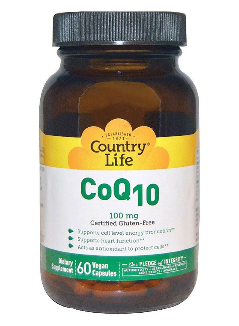 Antioxidant CoQ10 100 mg Vegan Capsules For Heart Health, Pack of 60's