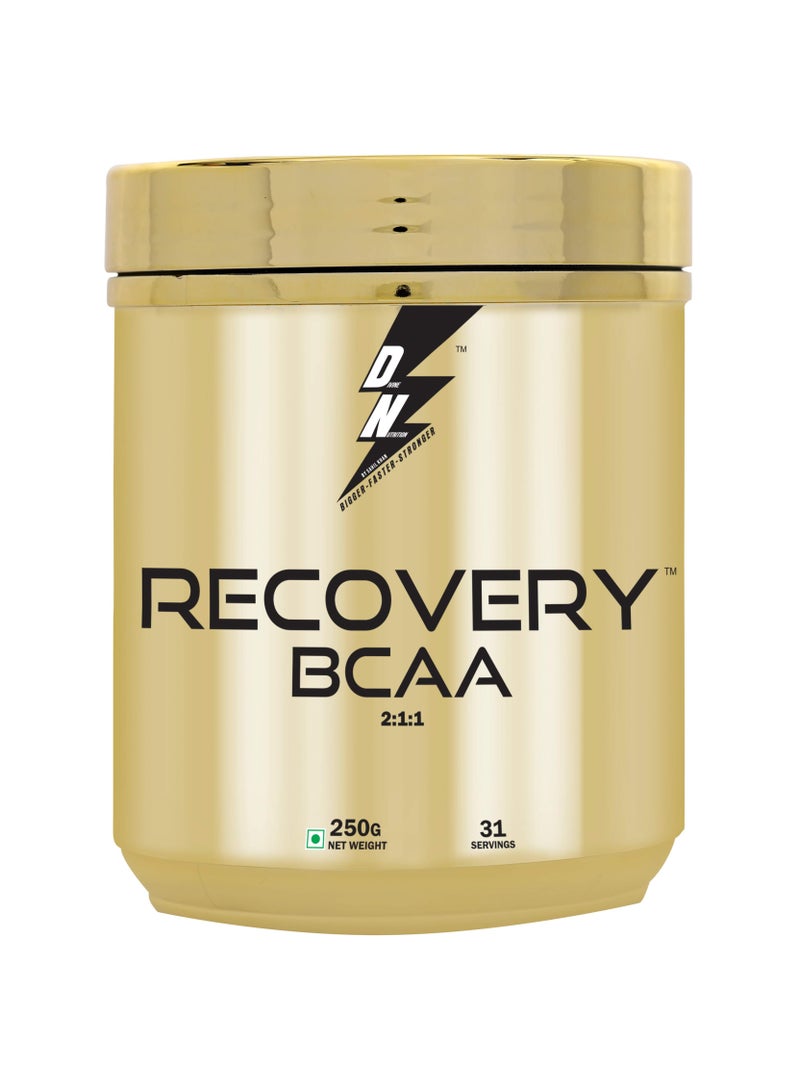 BCAA Gold Series in 2:1:1 Ratio with L-Leucine, L-Isoleucine & L-Valine 8g per Serving for Intra Workout Muscle Recovery with 31 Servings Cola Lime by Sahil Khan(250g)