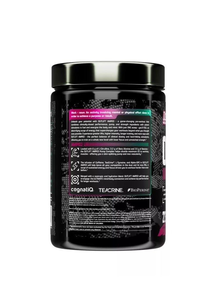 OUTLIFT Amped Max Dosed Pre Workout Strawberry  Water Melon  flavour 22 Serv 434g