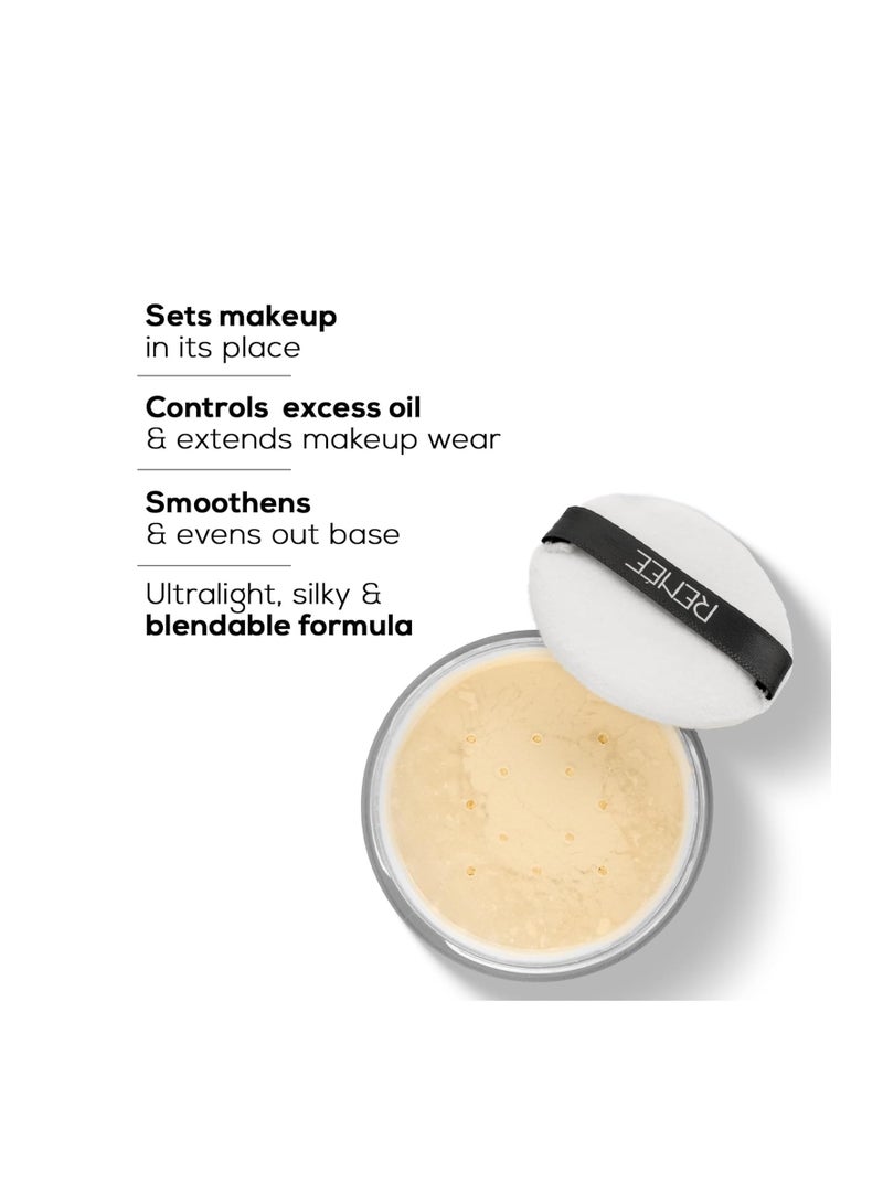 RENEE PRO Banana Loose Powder Medium Beige Sets Makeup Extended Wear anControls Shine Long Lasting  Lightweight and Blendable Vitamin C and E Infused Formula for Flawless Mattified Skin 10 Gm