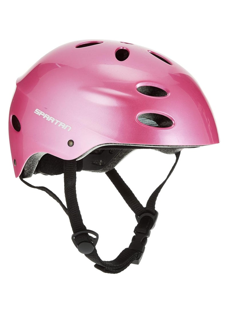 Spartan Multi-Sport Helmet | Superior Ventilation, Safety, and Lightweight Design | Ideal for Skateboarding, Cycling, Roller Skating, and Scooters | Bicycle Helmet - Pink