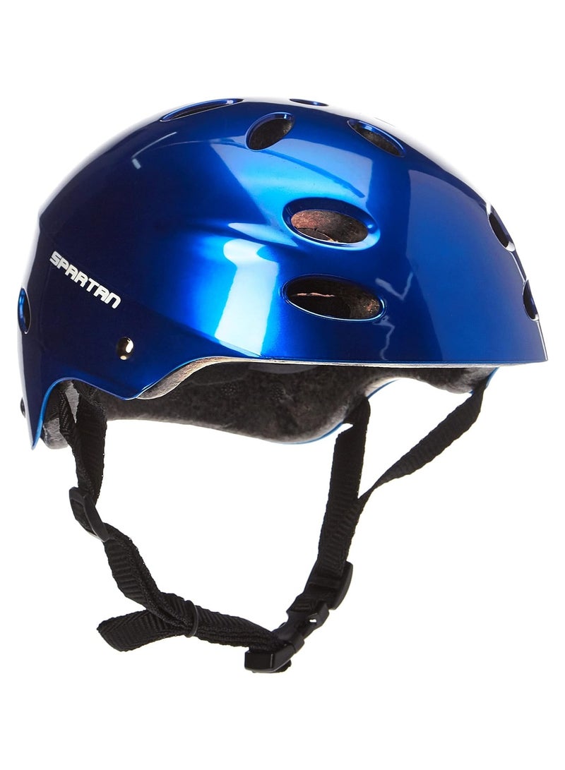 Spartan Multi-Sport Helmet | Superior Ventilation, Safety, and Lightweight Design | Ideal for Skateboarding, Cycling, Roller Skating, and Scooters | Bicycle Helmet - Blue