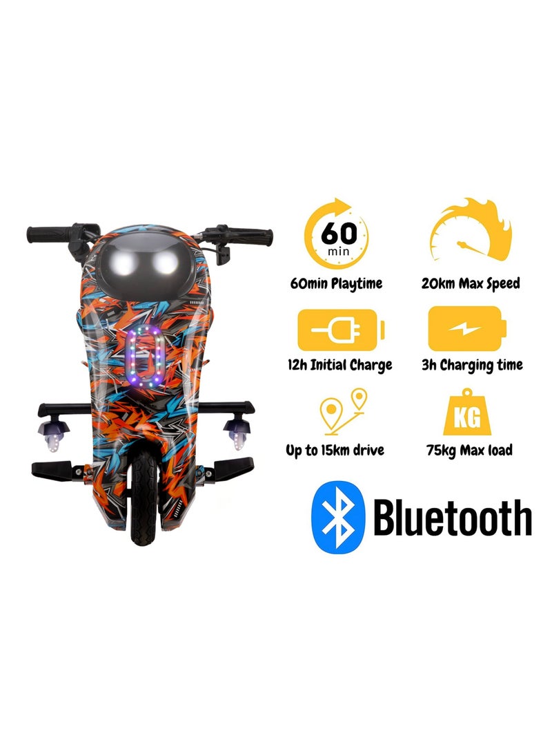 36V Drifting Scooter 3 Wheel Electric Scooter - 3 Driving Modes- Bluetooth- Speaker- Lights - Shock Absorber Safety Gears Speed Up To 20KM/h 94cm