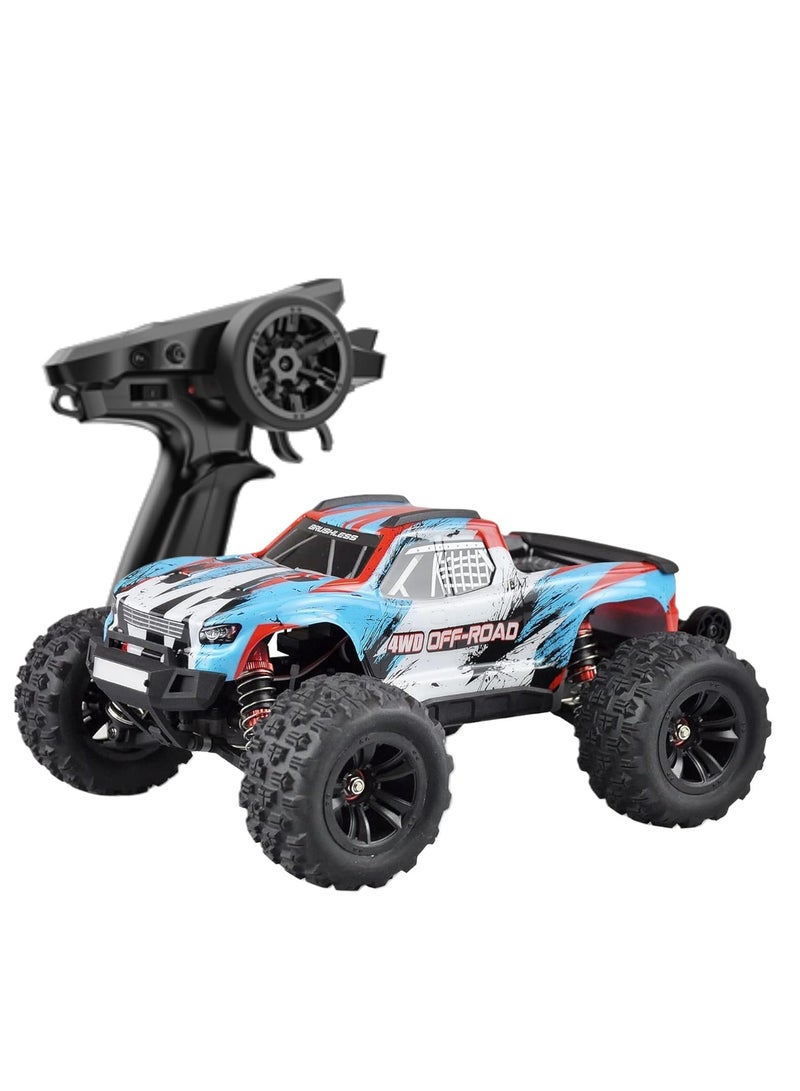 MJX Hyper GO 16208 Brushless Rc Hobby Gradetruck 1:16 Scale Radio Controlled Off-Roader Electronic Monster Rtr All Terrain-Blue