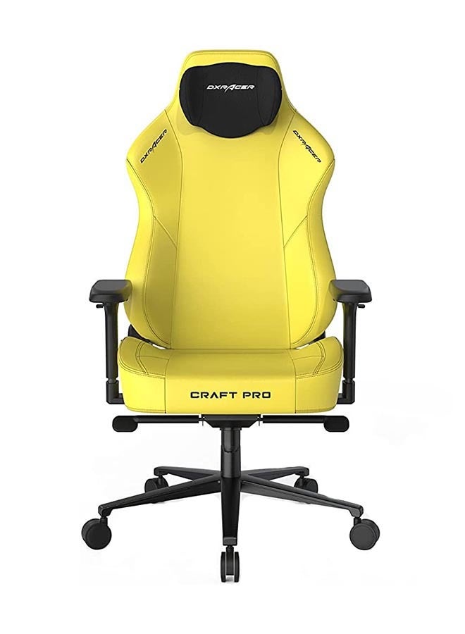 DXRacer Craft Pro Classic Gaming Chair, Extra Wide And Thick Seat Cushion, Adjustable Armrests, Anti-Pinch Hand Protective Cover, Memory Foam Headrest - Yellow