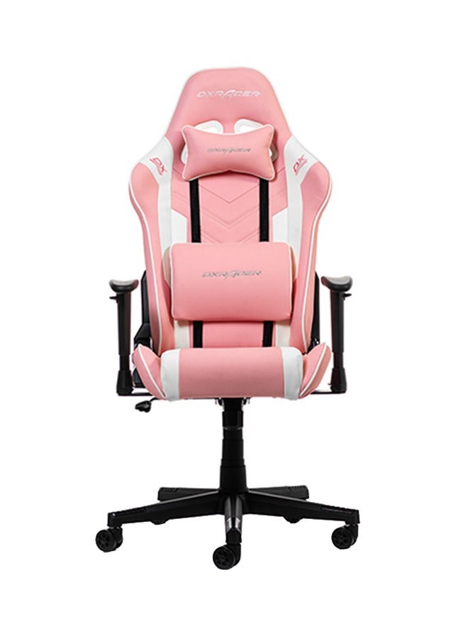Dxracer P Series Gaming Chair, Premium Pvc Leather Racing Style Office Computer Seat Recliner With Ergonomic Headrest And Lumbar Support-Pink And White (Electronic Games)