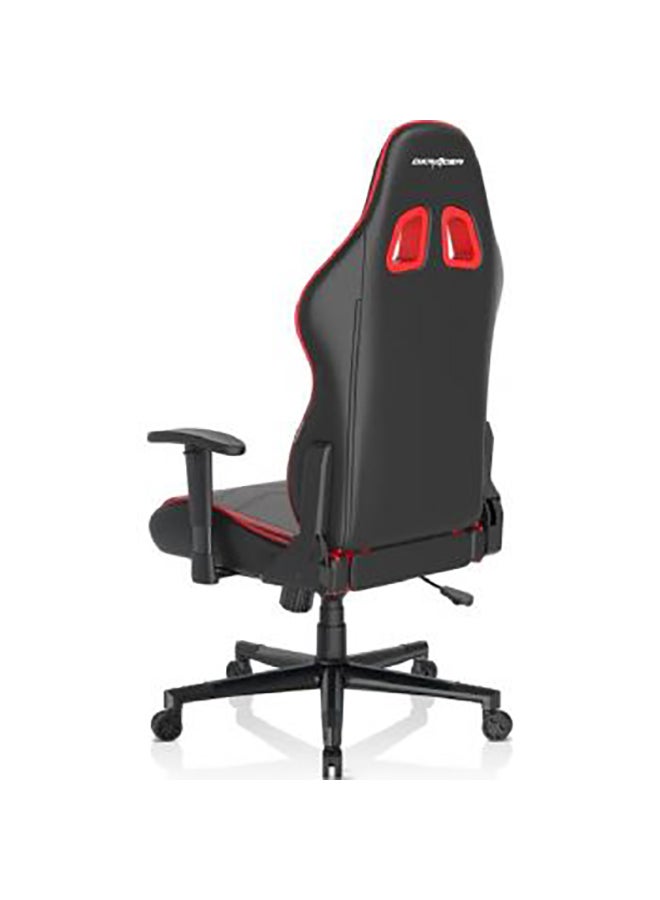 DXRacer Prince Series Gaming Chair, Premium PVC Leather Racing Style Office Computer Seat Recliner with Ergonomic Headrest and Lumbar Support, Standard, Black/Red