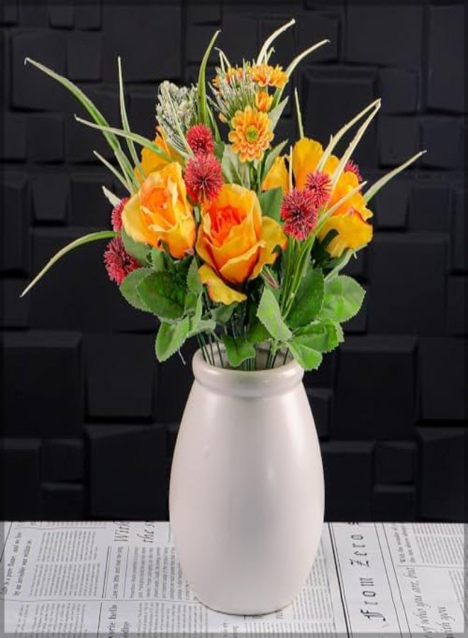 Yatai Elegant Flower Vase, Premium Quality Ceramic Vase, Simple Modern Artisan Crafted Vase For Flowers, Versatile And Stylish Vases For Decor, Ideal Gift For Living Room Home Decor, Office Decor