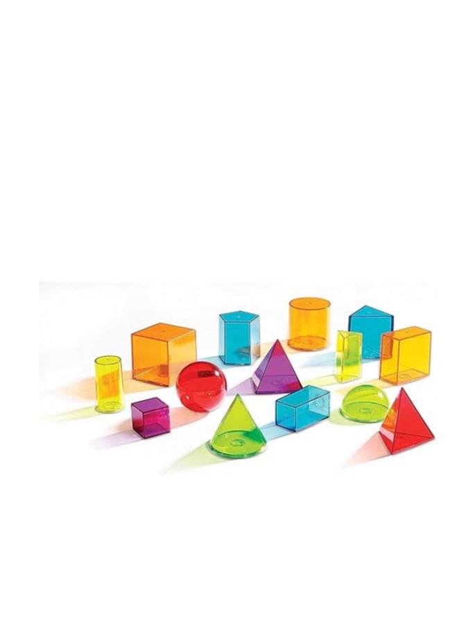 View-Thru® Geometric Solids Set - 14 Pieces for Hands-On Learning, Ages 8+